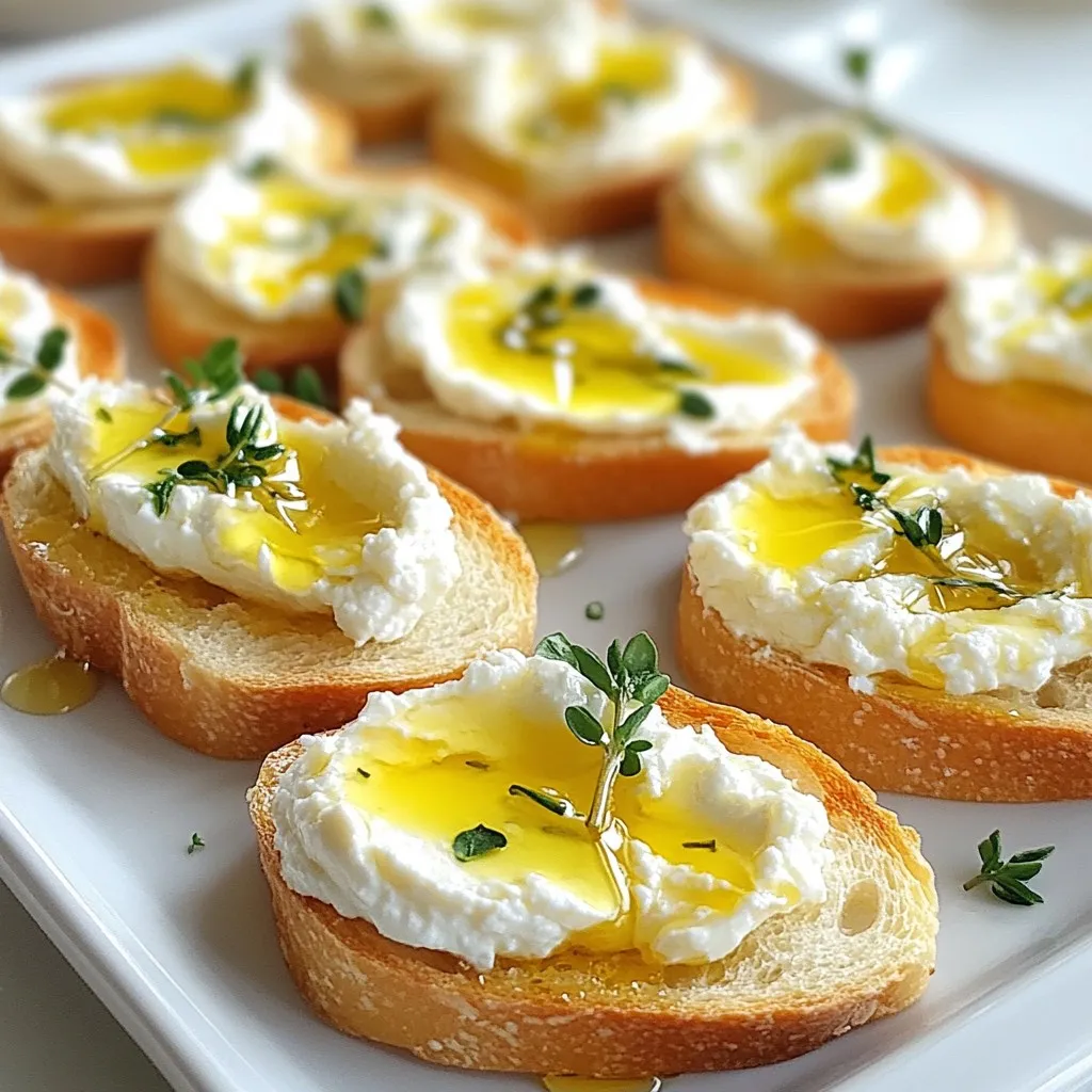 Whipped Feta &#038; Hot Honey Crostini Einfaches Rezept