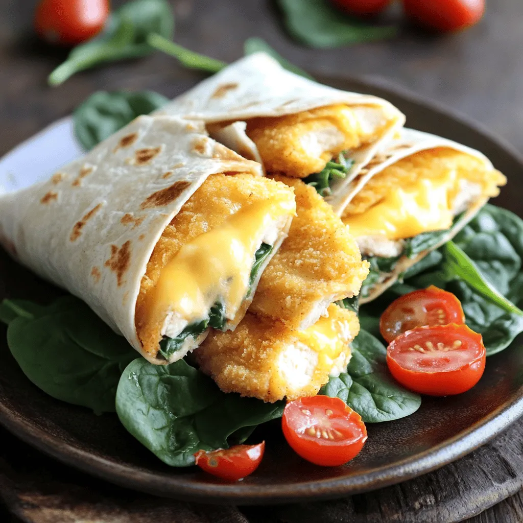 - 2 Hähnchenbrustfilets, in dünne Streifen geschnitten - 3 Knoblauchzehen, fein gehackt - 150 g Frischkäse, zimmerwarm - 100 g geriebener Mozzarella