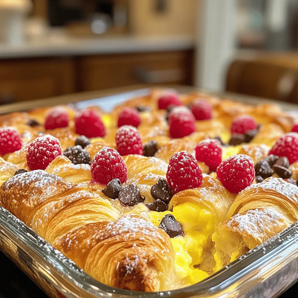 - 4 große, über Nacht weichgewordene Croissants, in Stücke geschnitten - 4 große Eier - 2 Tassen Milch (oder Pflanzenmilch)