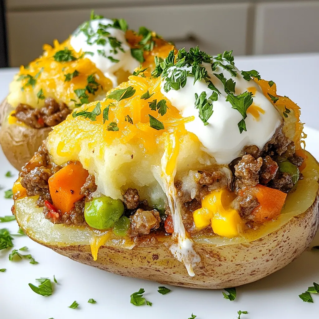 Shepherds Pie Baked Potatoes Schmackhafte Mahlzeit