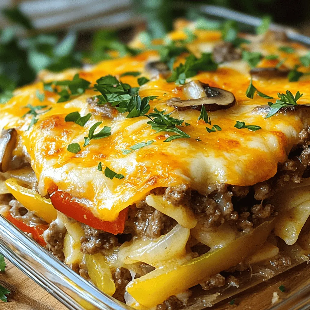 Philly Cheesesteak Casserole Schnelles Familiengericht