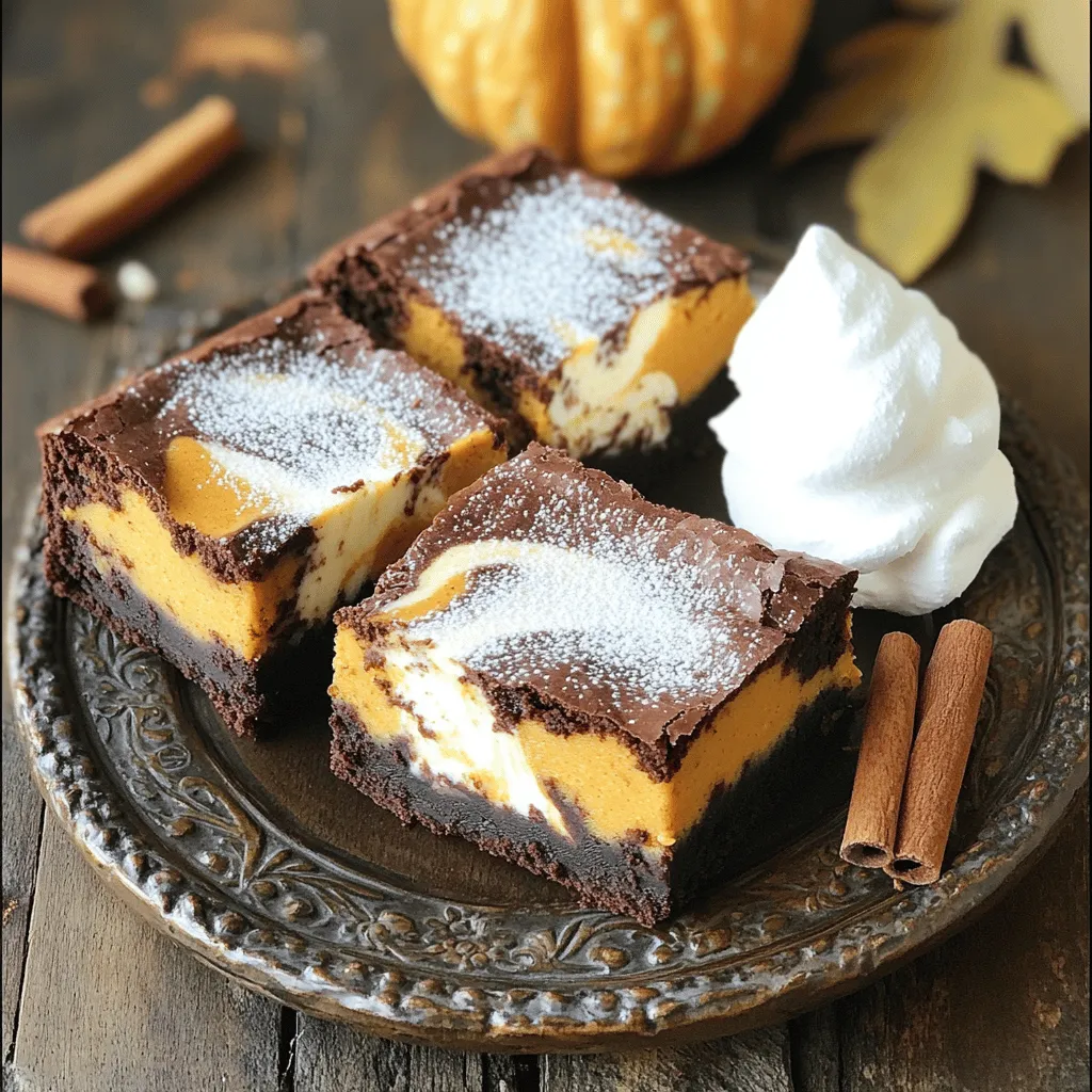 Kürbis-Käsekuchen-Brownies köstliche Genuss-Variante