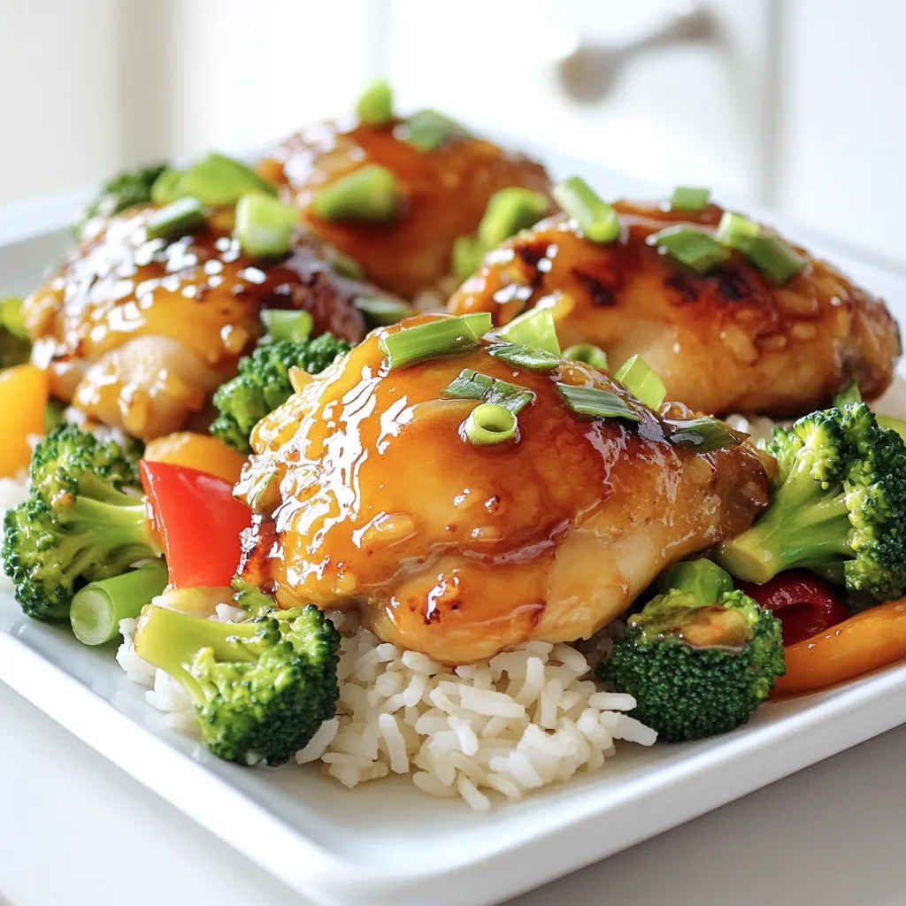 Honey Garlic Chicken and Rice One Pan Einfache Mahlzeit