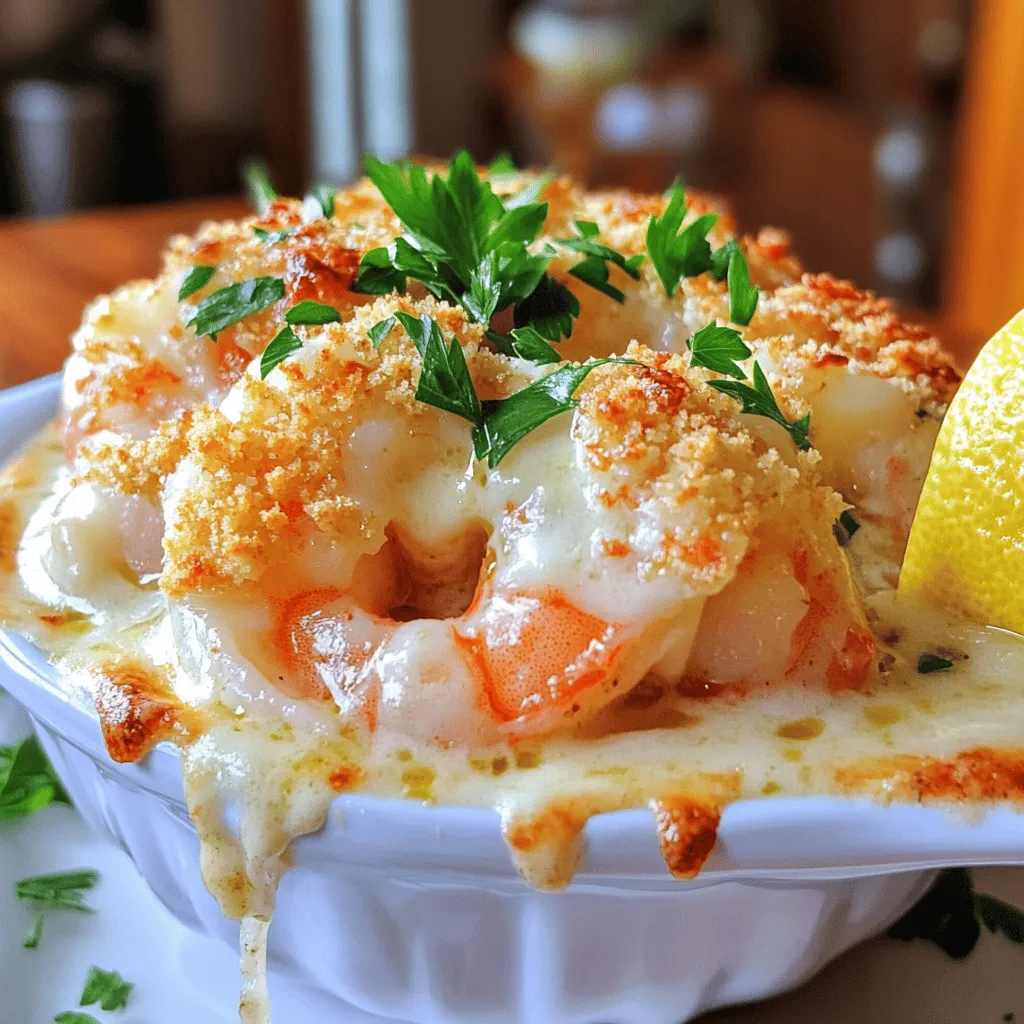 Delicious Garlic Shrimp Gratin Einfaches und Schnelles Gericht