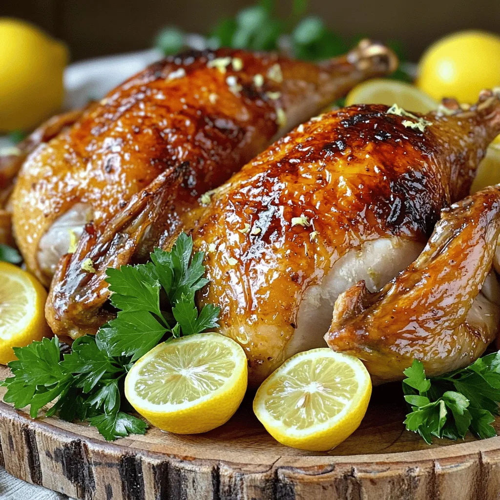 Lemon Garlic Roasted Chicken Einfach und Köstlich