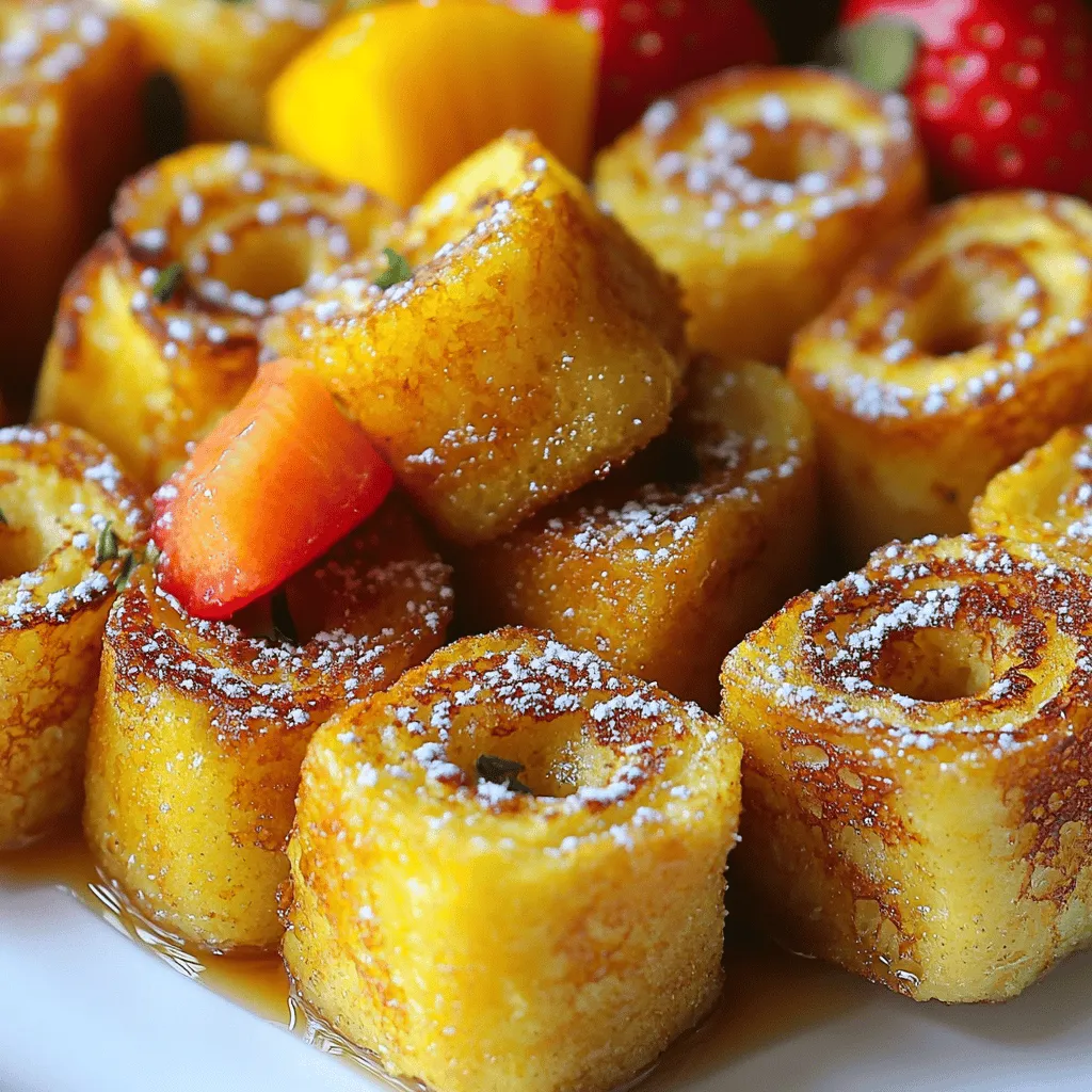 Zimtrollen French Toast Bites Leckere süße Happen