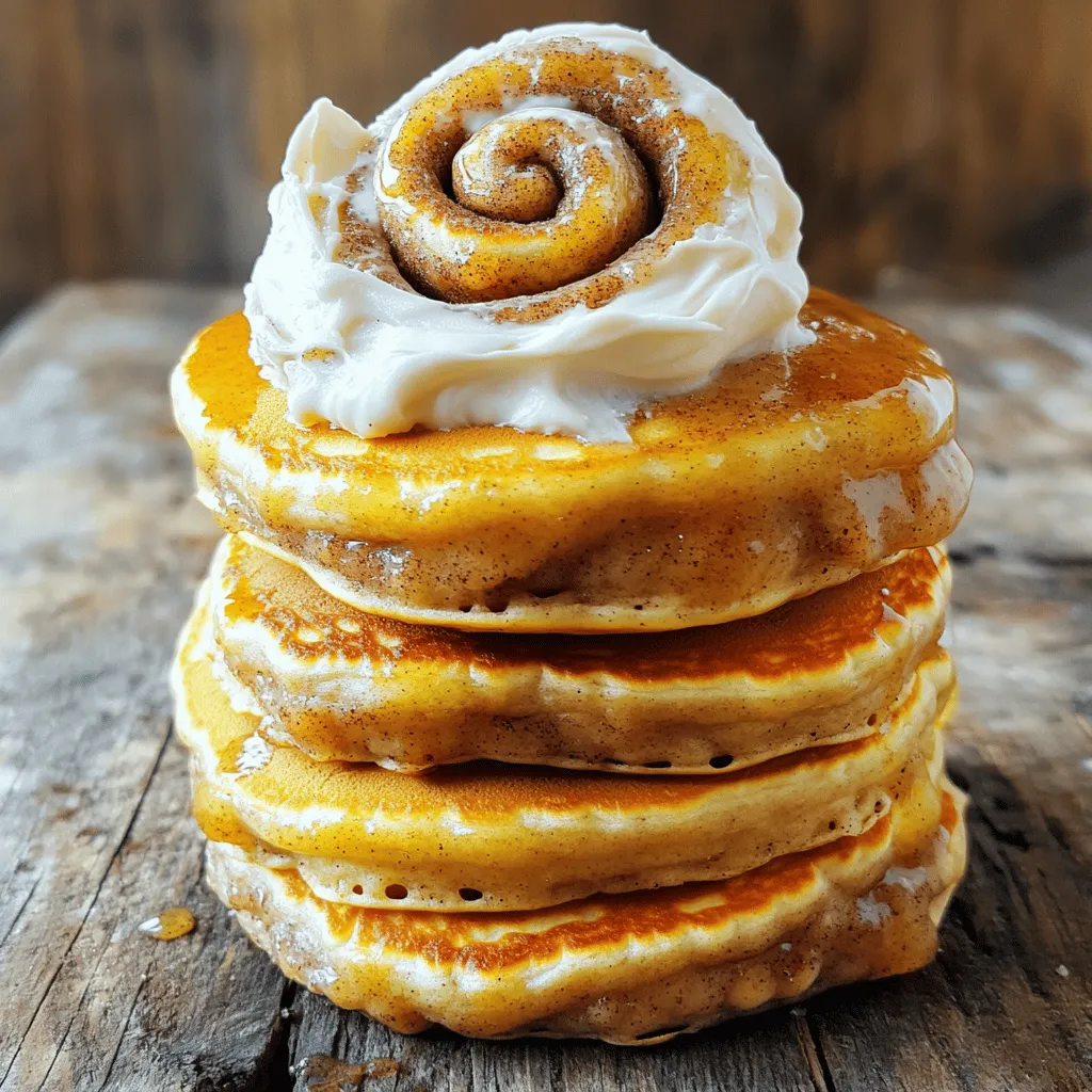 Zimtschnecken-Pfannkuchen mit köstlichem Frosting