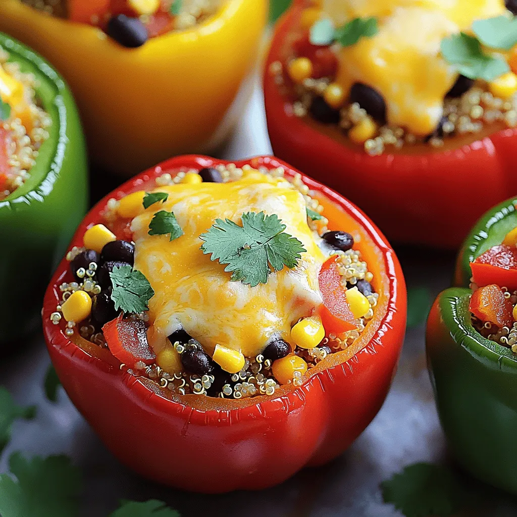 Gefüllte Paprika mit Quinoa Herzhaftes Rezept