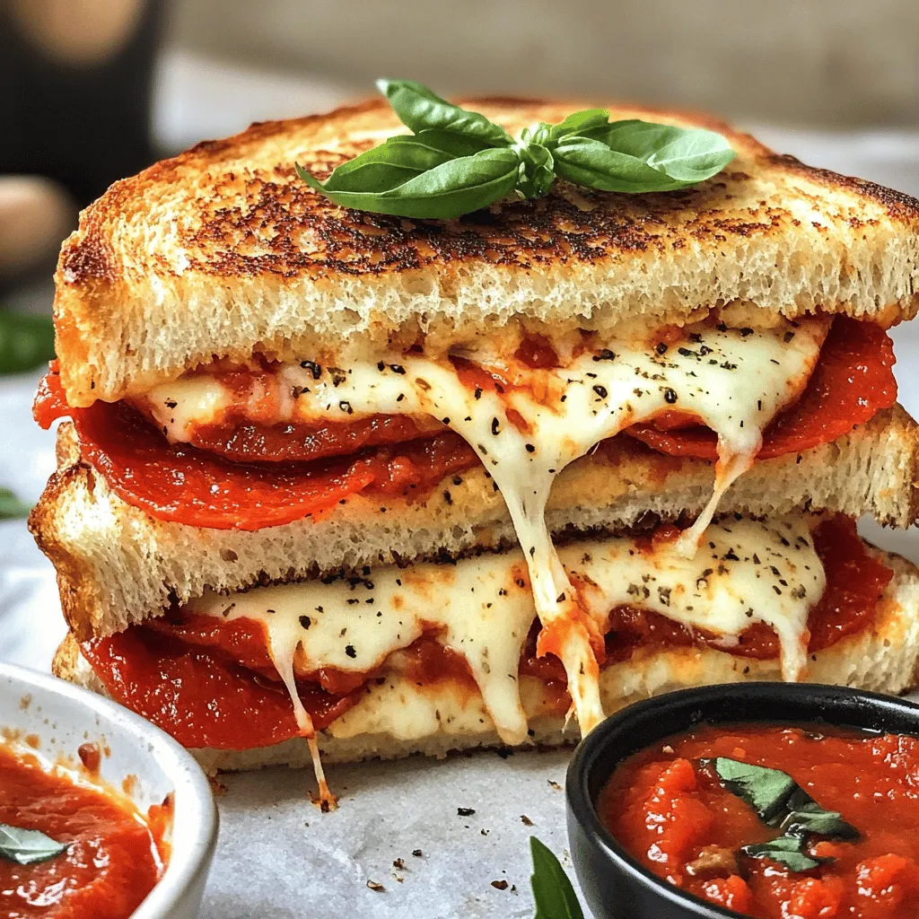 - 4 Scheiben Sourdough-Brot - 1 Tasse geriebener Mozzarella-Käse - ½ Tasse Pepperoni-Scheiben