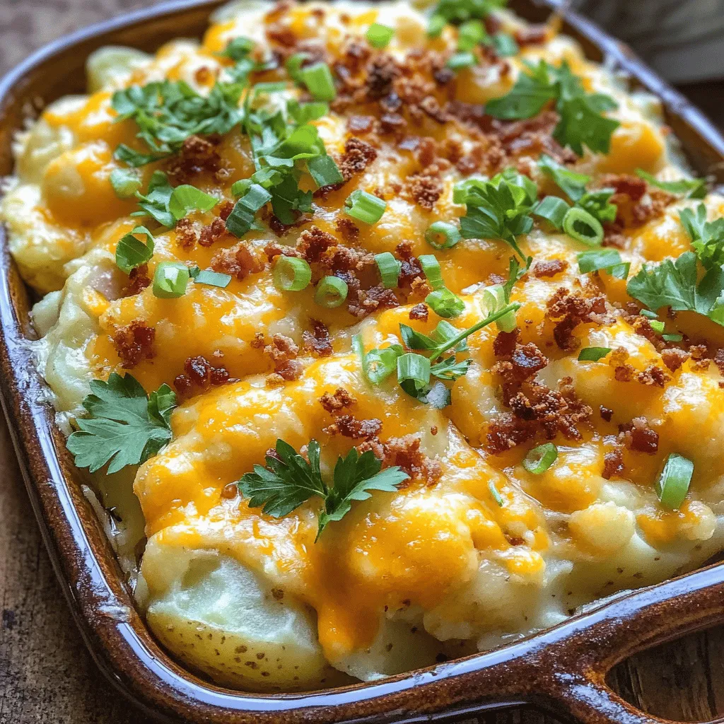 Die Zutaten für Mississippi Mud Potatoes sind einfach und lecker. Du brauchst 6 mittelgroße Kartoffeln. Diese solltest du schälen und würfeln. Kartoffeln backen macht viel Spaß und ist einfach.