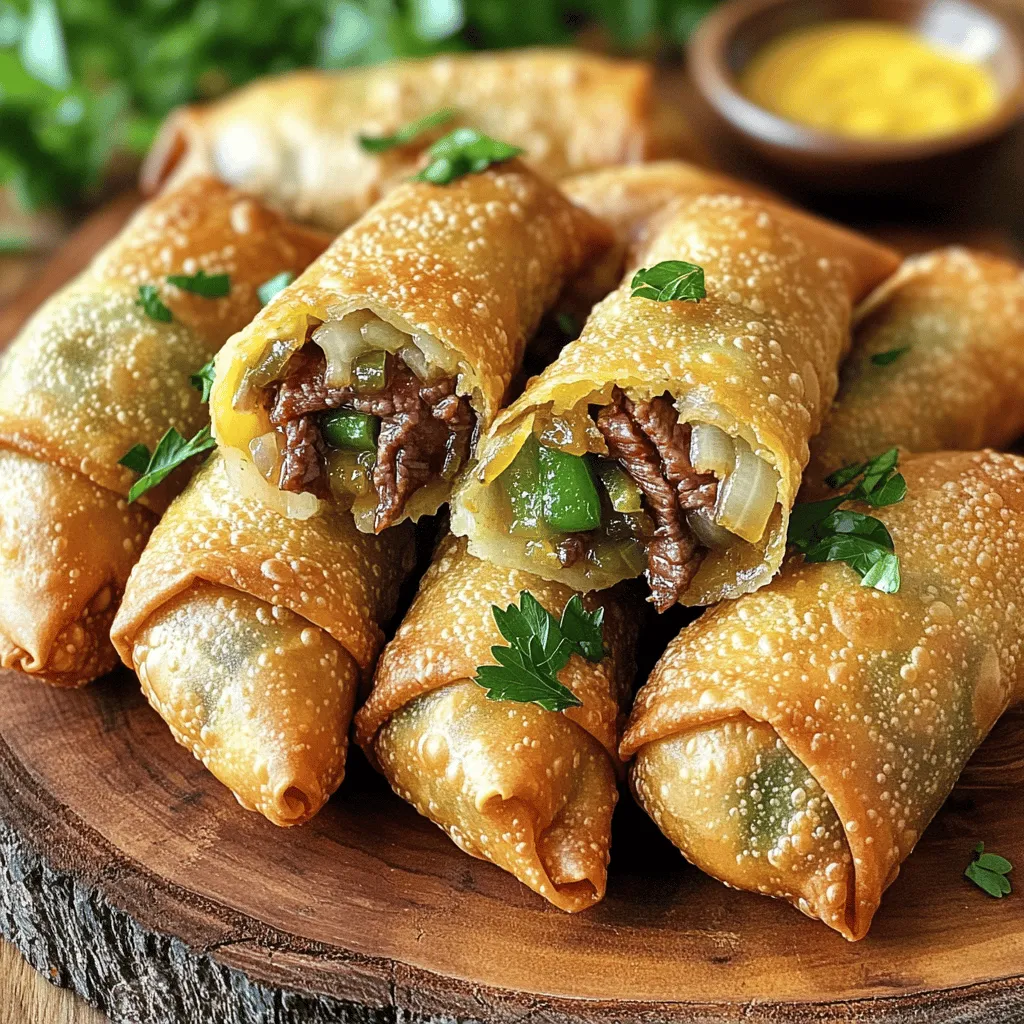 Philly Cheesesteak Egg Rolls Einfach und Lecker Kochrezept