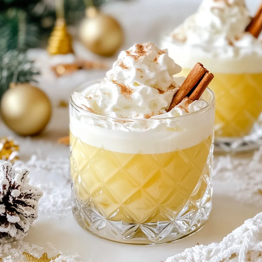 Amaretto Eggnog Spritz Einfaches Festgetränk Genießen