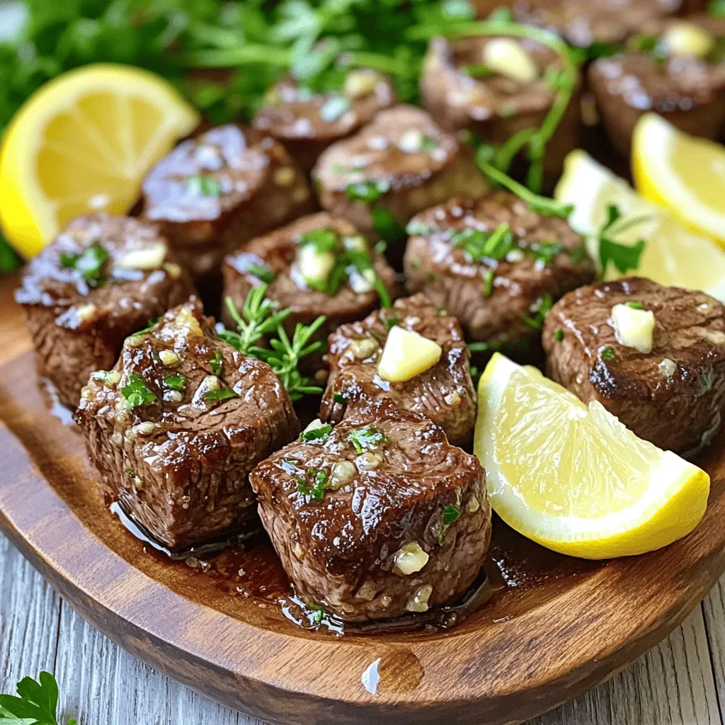 Knoblauchbutter Steakbissen Saftig und Lecker Genießen