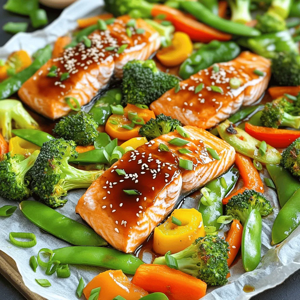 Sheet Pan Teriyaki Salmon and Vegetables Lecker und Gesund