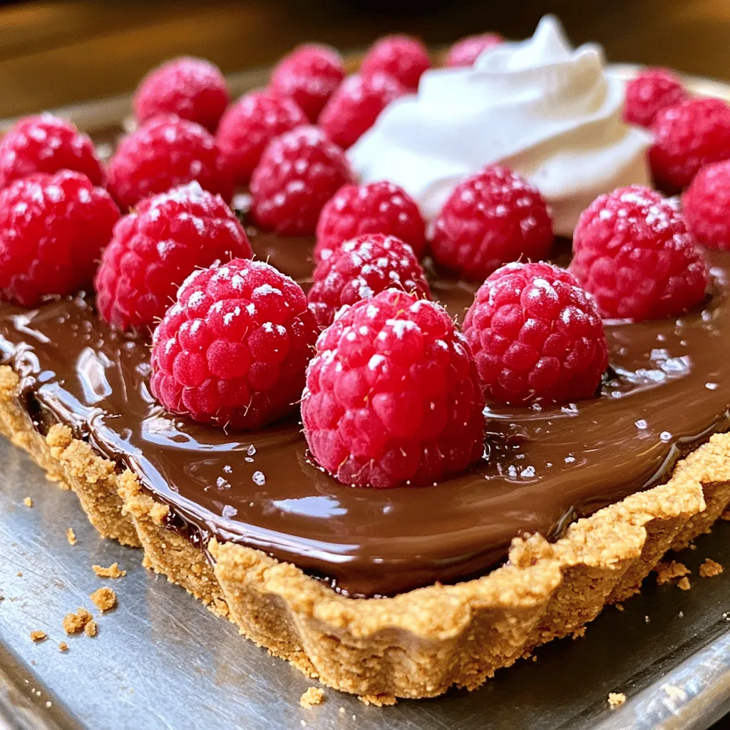 No-Bake Chocolate Raspberry Tart Einfach und Lecker