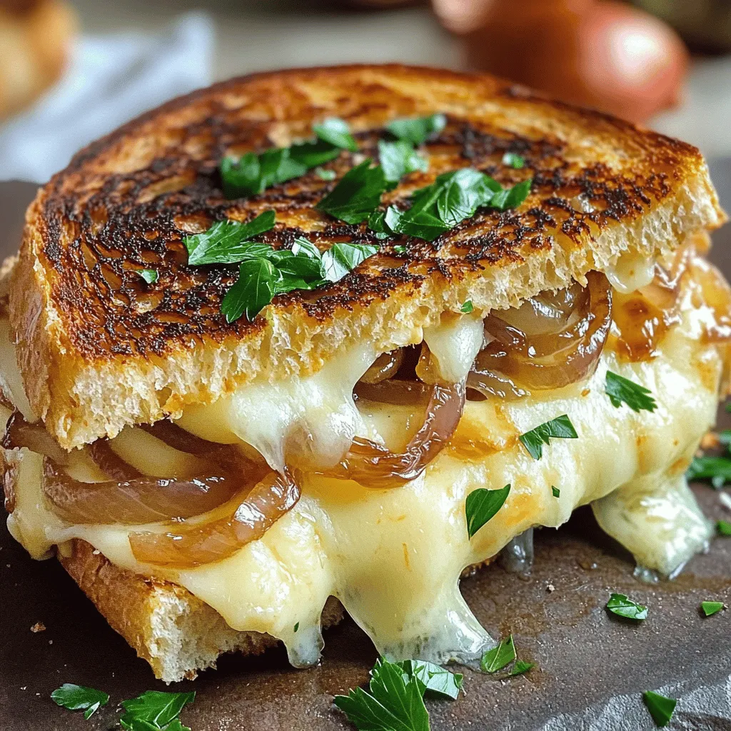 Gooey French Onion Grilled Cheese Genuss für Zwischendurch