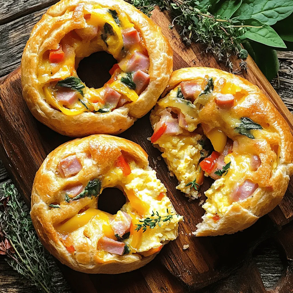 Leckere Quiche gefüllte Bagels Einfach und Schnell