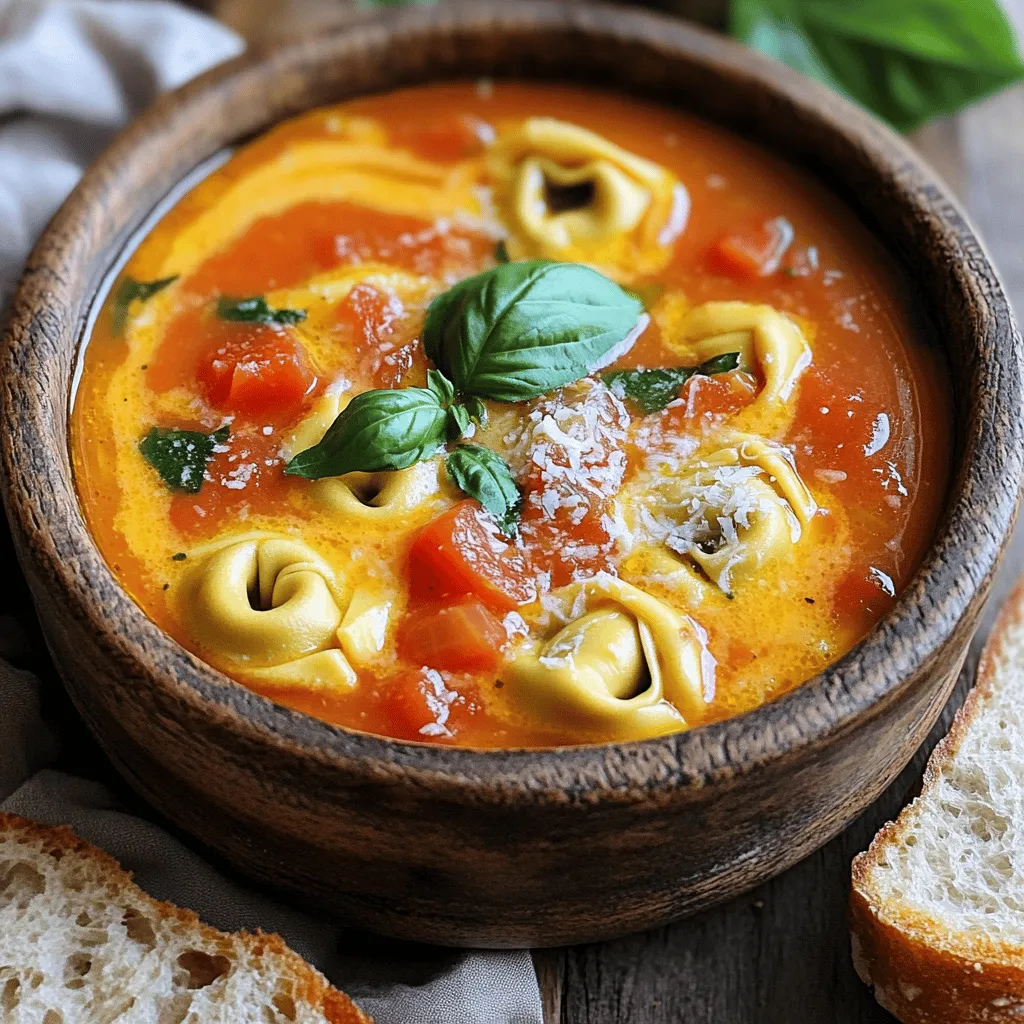 Slow Cooker Tomato Basil Tortellini Soup Einfacher Genuss