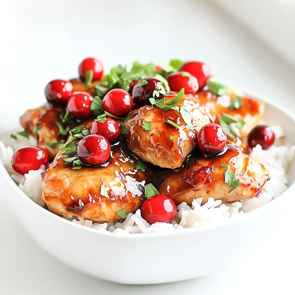 Slow Cooker Cranberry Balsamic Chicken Köstliches Rezept