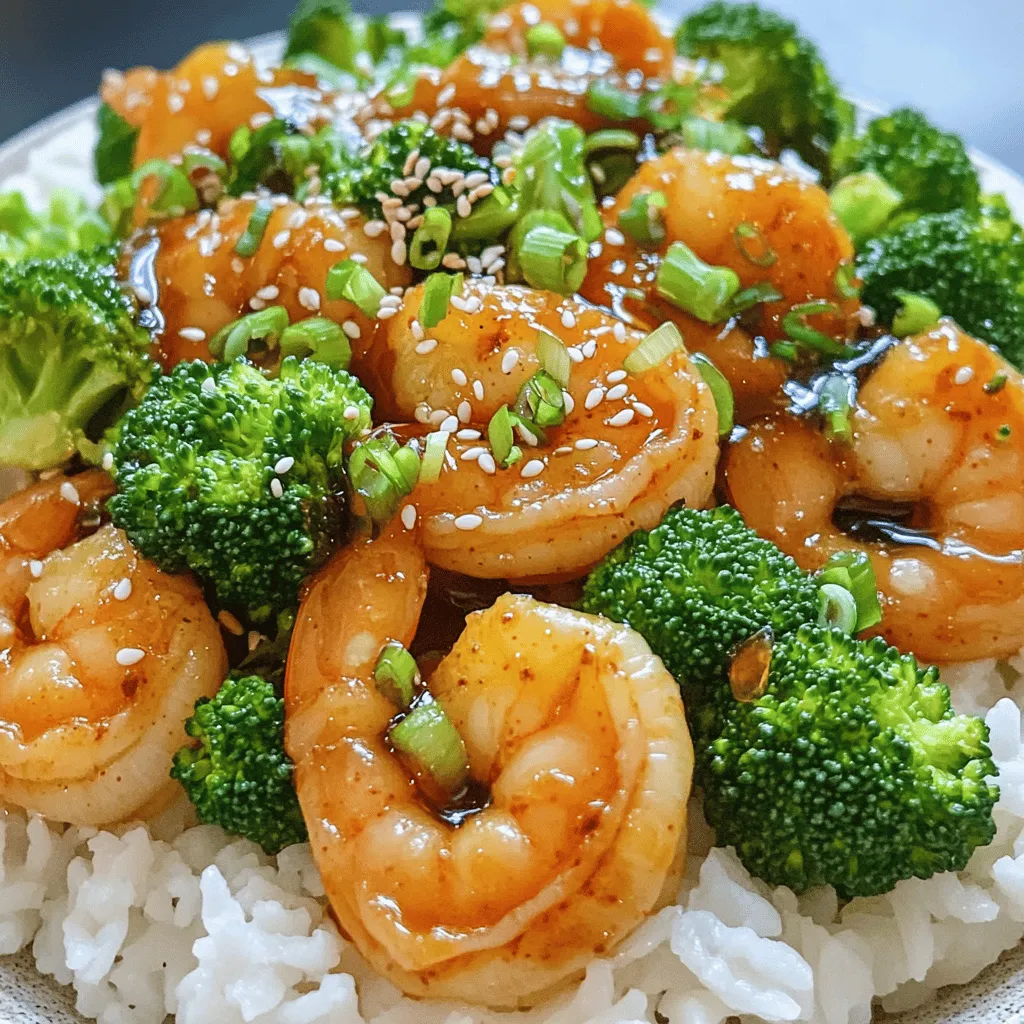 20-Minuten Sriracha Garnelen und Brokkoli Gericht