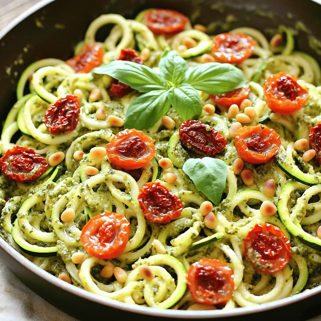 Sun-Dried Tomato Pesto Zoodle Skillet Köstliche Mahlzeit