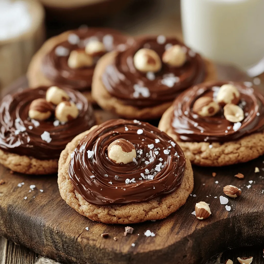 Schokoladenhaselnussaufstrich Cookies köstlicher Genuss