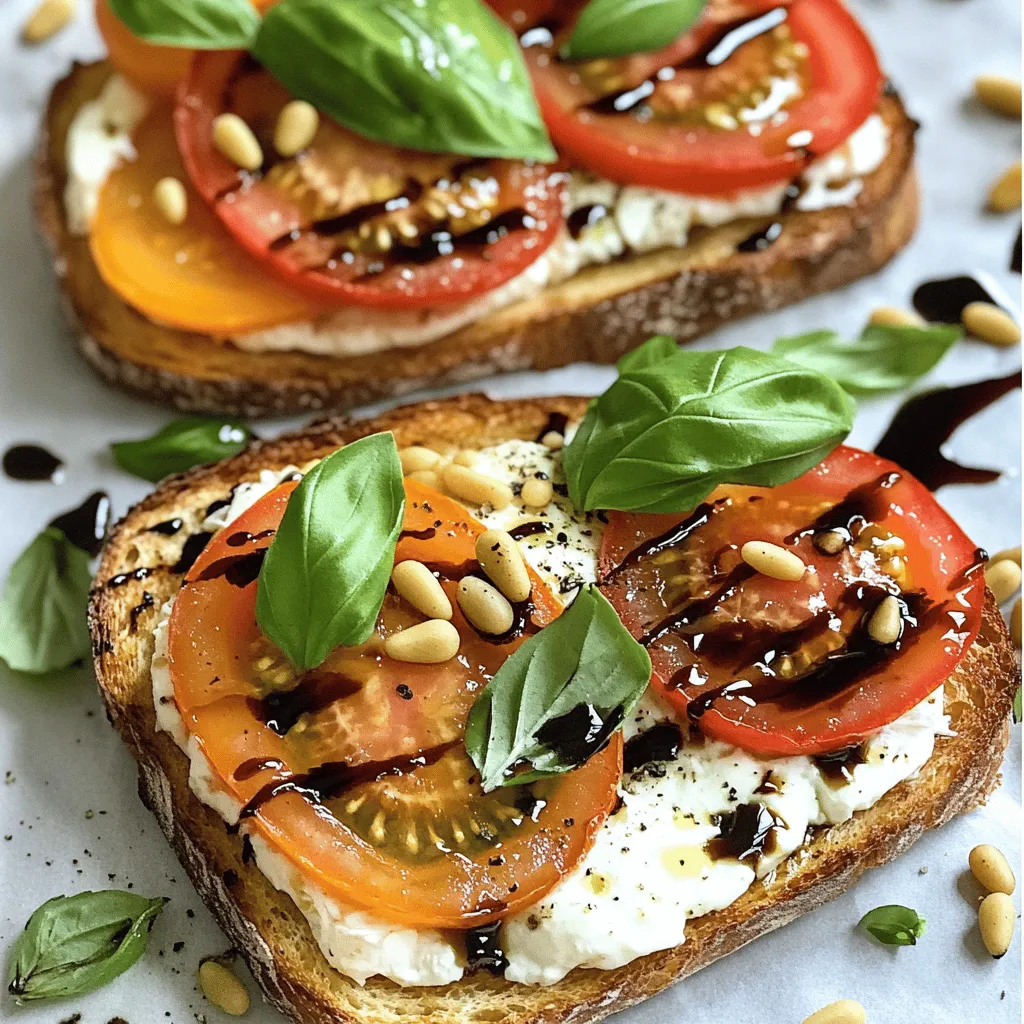 Burrata-Carpese-Toast Einfach und Lecker Genießen
