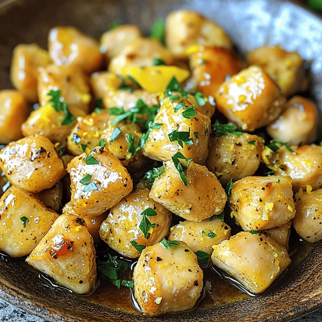 - 500 g Hähnchenbrustfilet - 3 Knoblauchzehen - 2 Zitronen