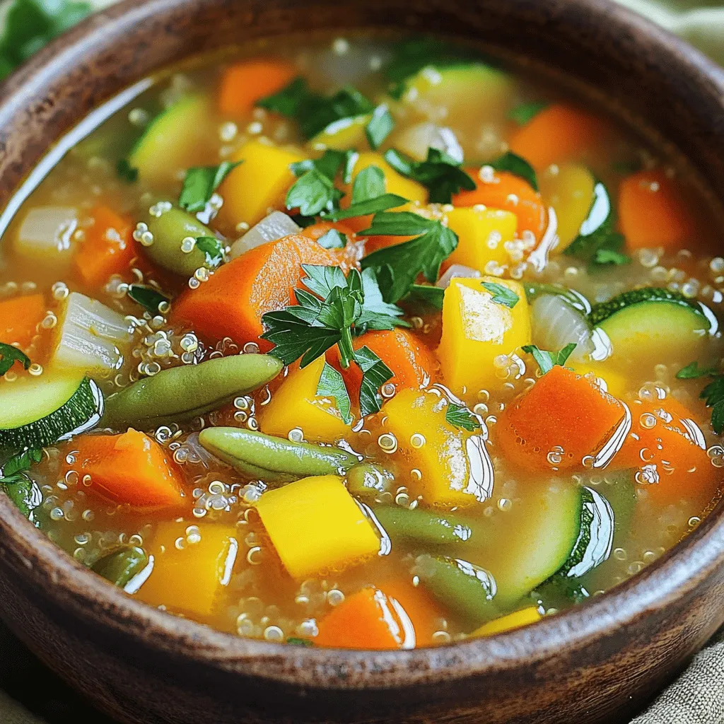 Gemüsesuppe mit Quinoa Einfache und gesunde Mahlzeit