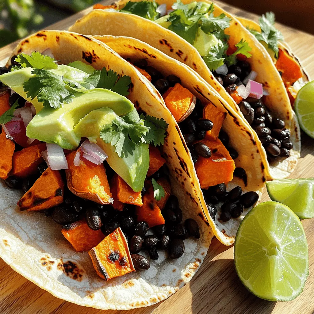 Süßkartoffel Schwarze Bohnen Tacos Einfaches Rezept