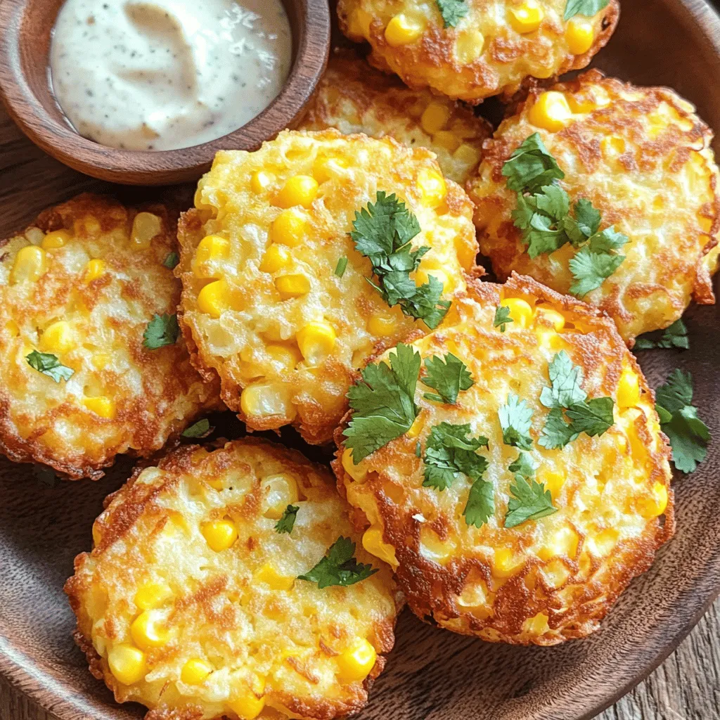 Crispy Cheesy Corn Fritters Einfaches Rezept genießen
