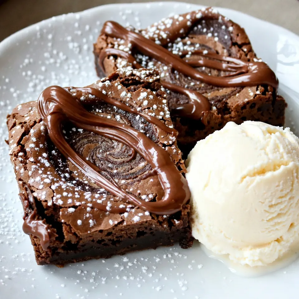 Ingredient Nutella Brownies Fudgy und Lecker Rezept