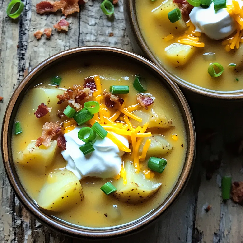Leckere Slow Cooker Loaded Baked Potato Soup Rezept