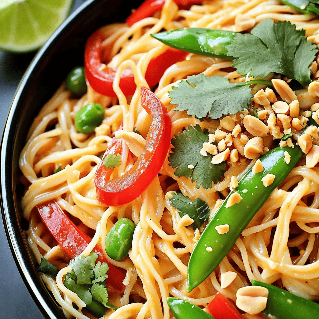 Spicy Thai Peanut Noodles Einfach und Schnell Zubereiten