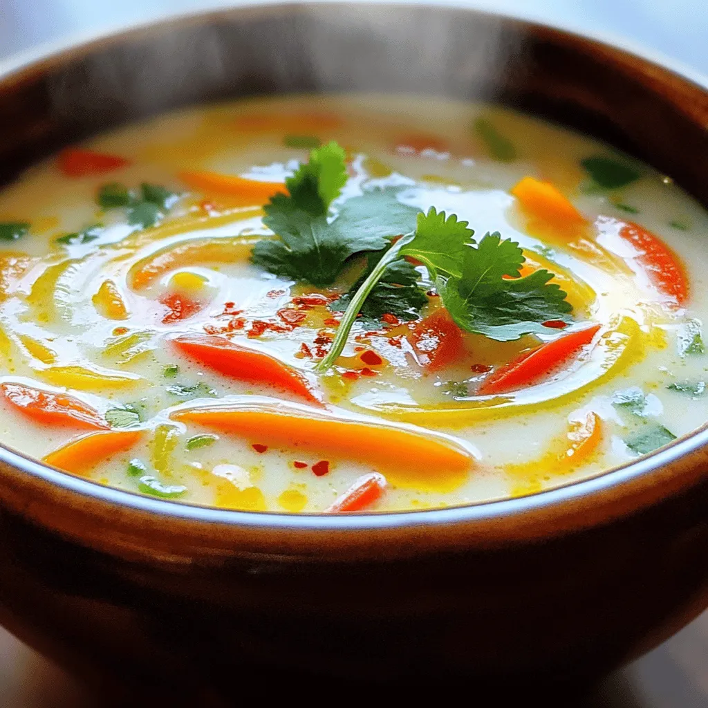 Thai Kokosnuss-Suppe Einfache und leckere Rezeptur