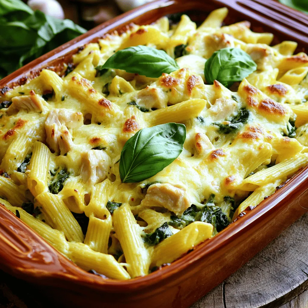 Cheesy Garlic Parmesan Chicken Pasta Bake lecker zubereiten