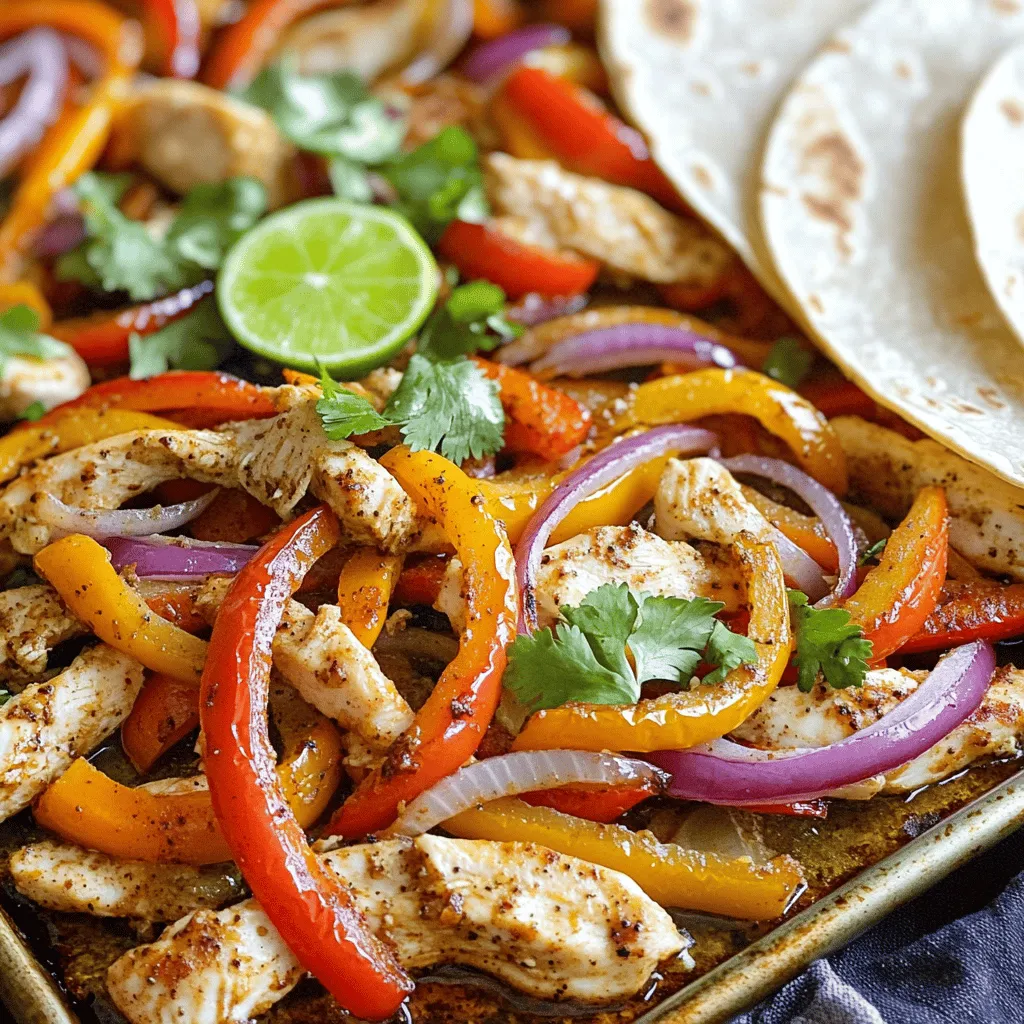 Sheet Pan Chicken Fajitas Schnelle und einfache Mahlzeit