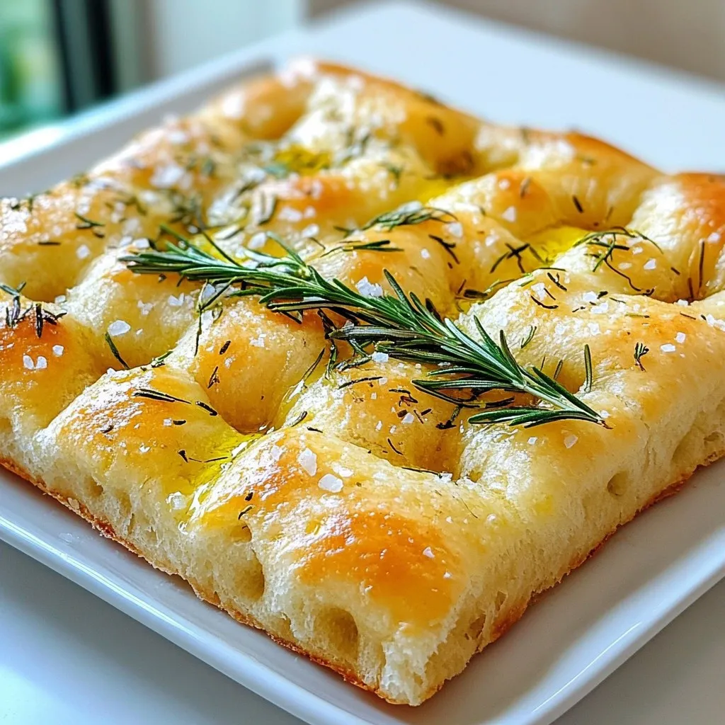 Rustic Rosemary Focaccia Einfach und Köstlich Backen