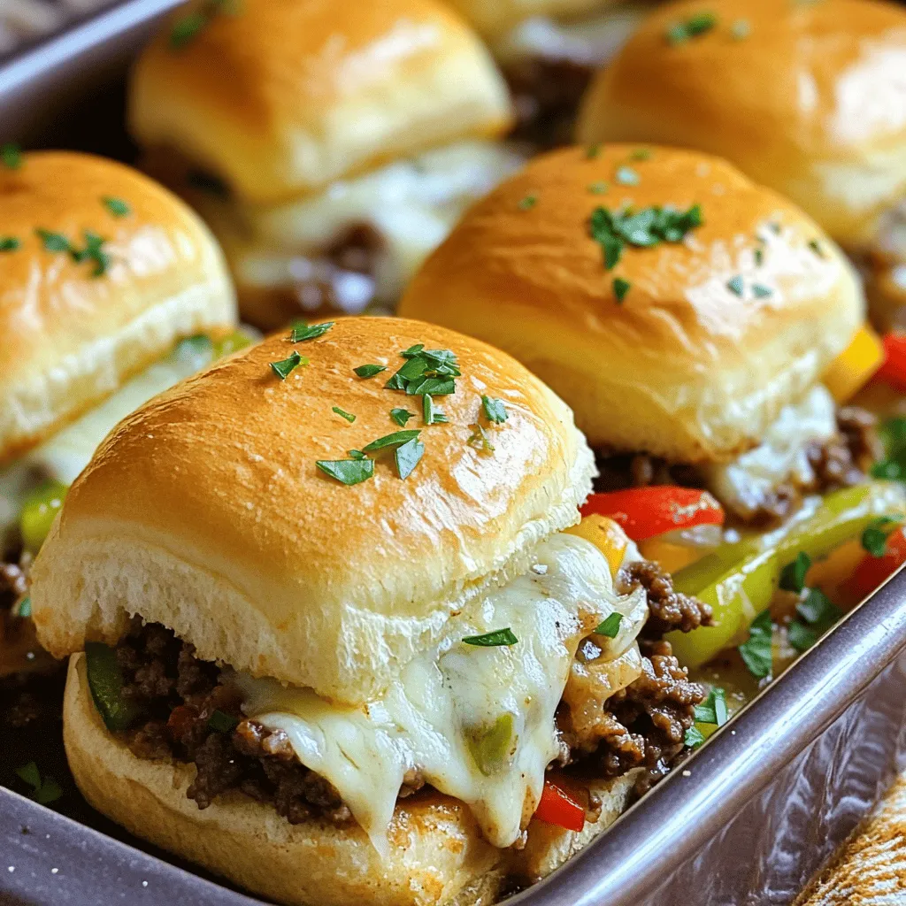Philly Cheesesteak Sliders Einfach und Lecker Zubereiten
