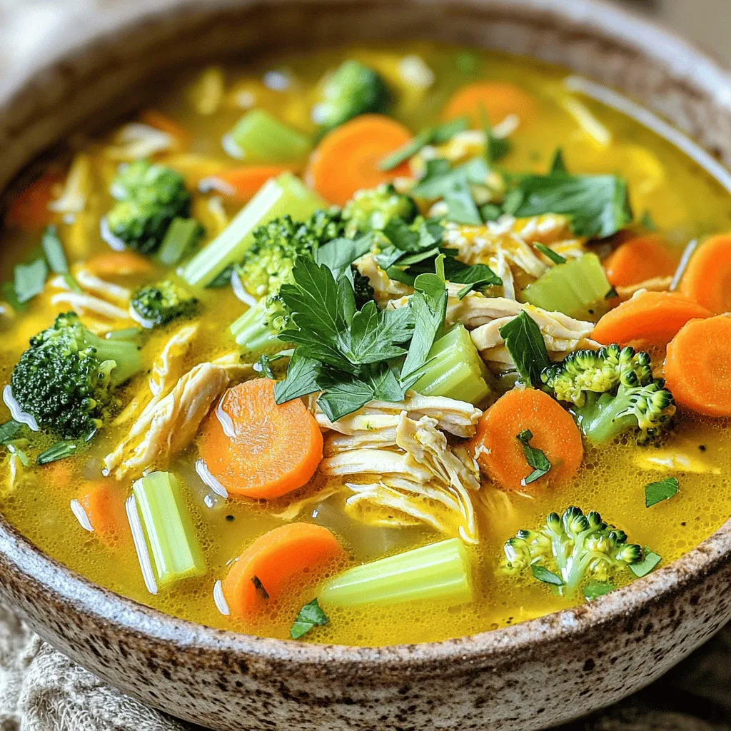 Anti-Inflammatory Turmeric Chicken Soup Gesund und Lecker