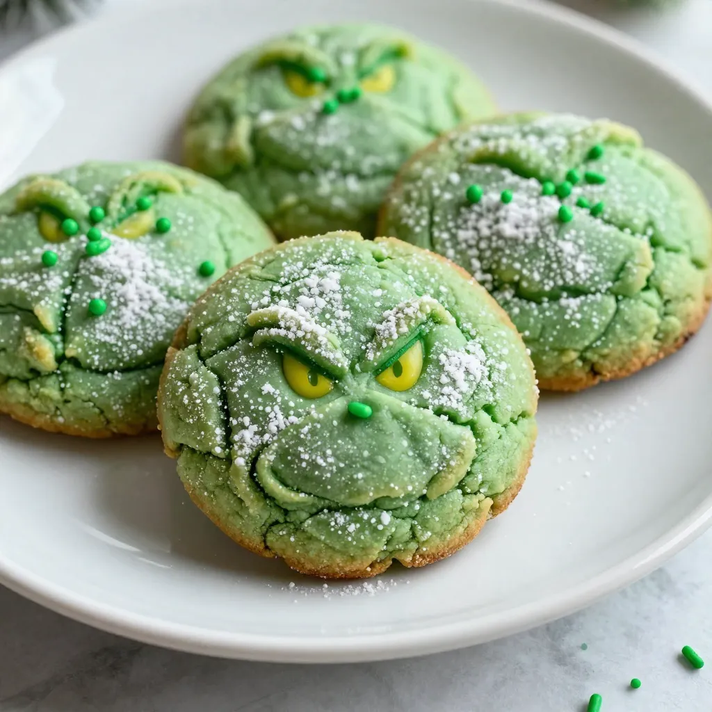 Grinch Crinkle Cookies Lecker und Einfache Freude