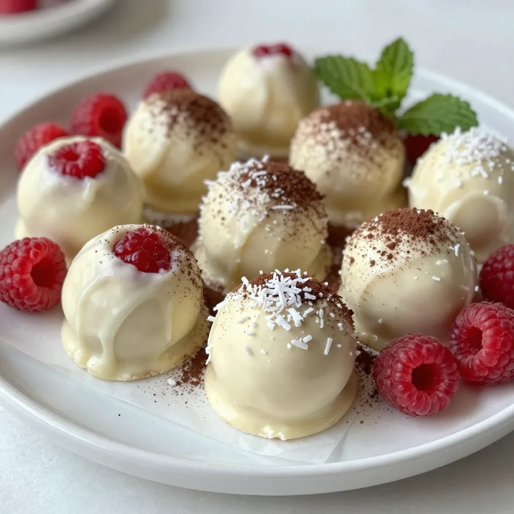 Leckere White Chocolate Raspberry Truffles Rezept