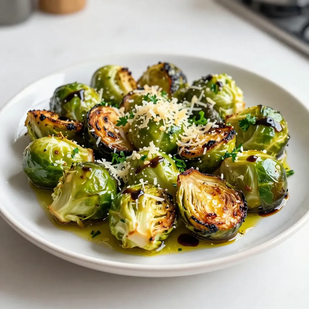 Knoblauch Parmesan geröstete Rosenkohl köstlich zubereiten