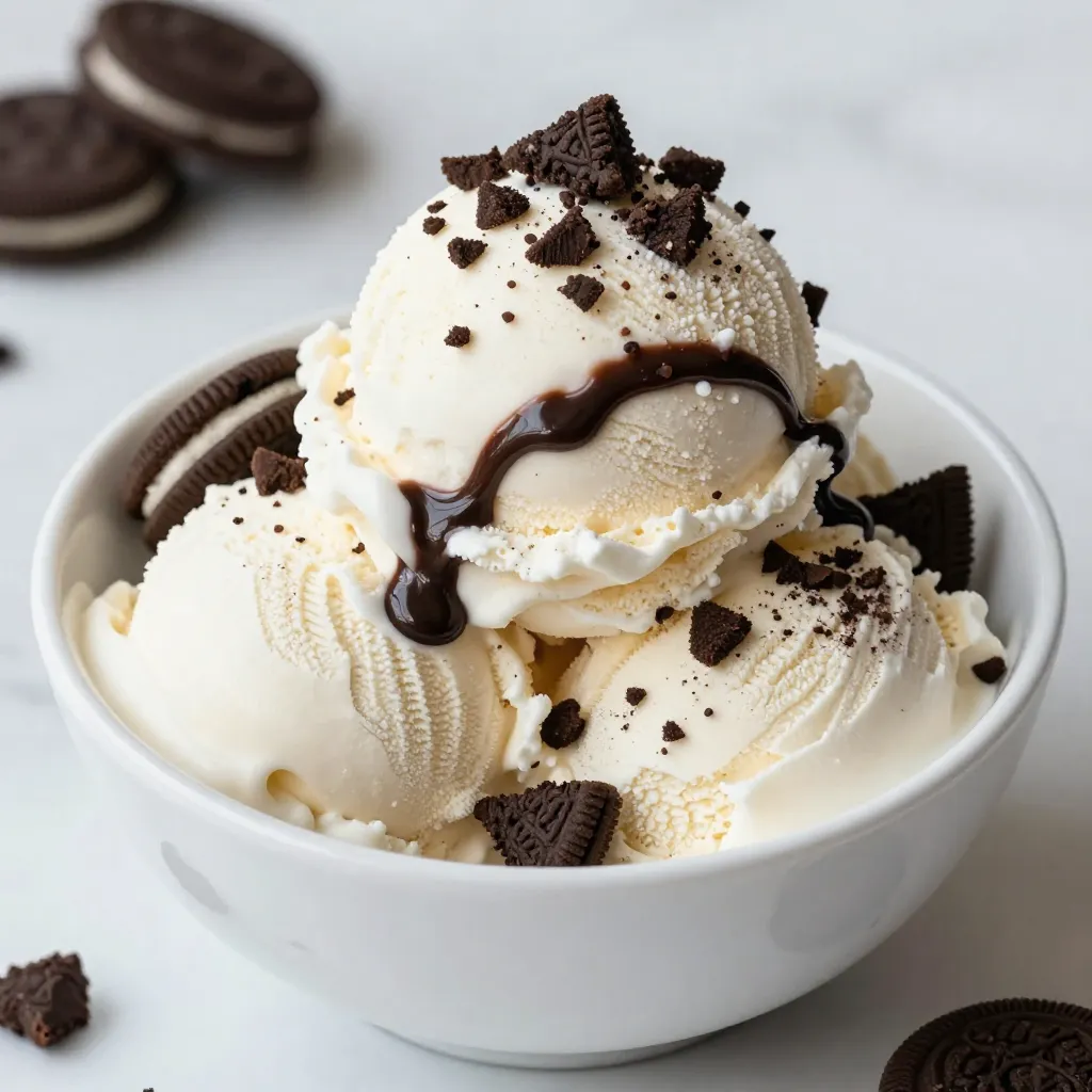 No-Churn Cookies and Cream Ice Cream Einfach Lecker