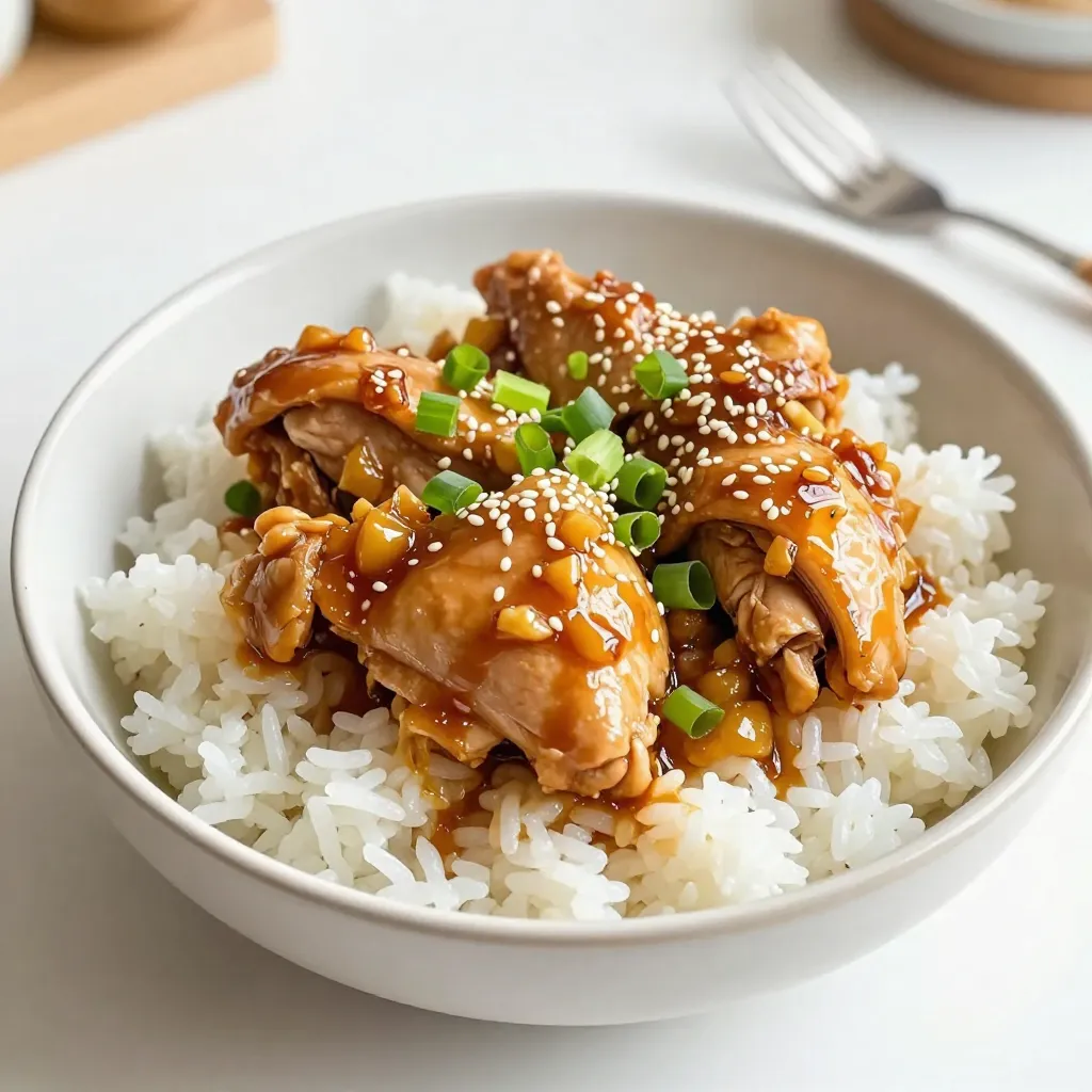 Slow Cooker Honey Garlic Chicken würzig und lecker