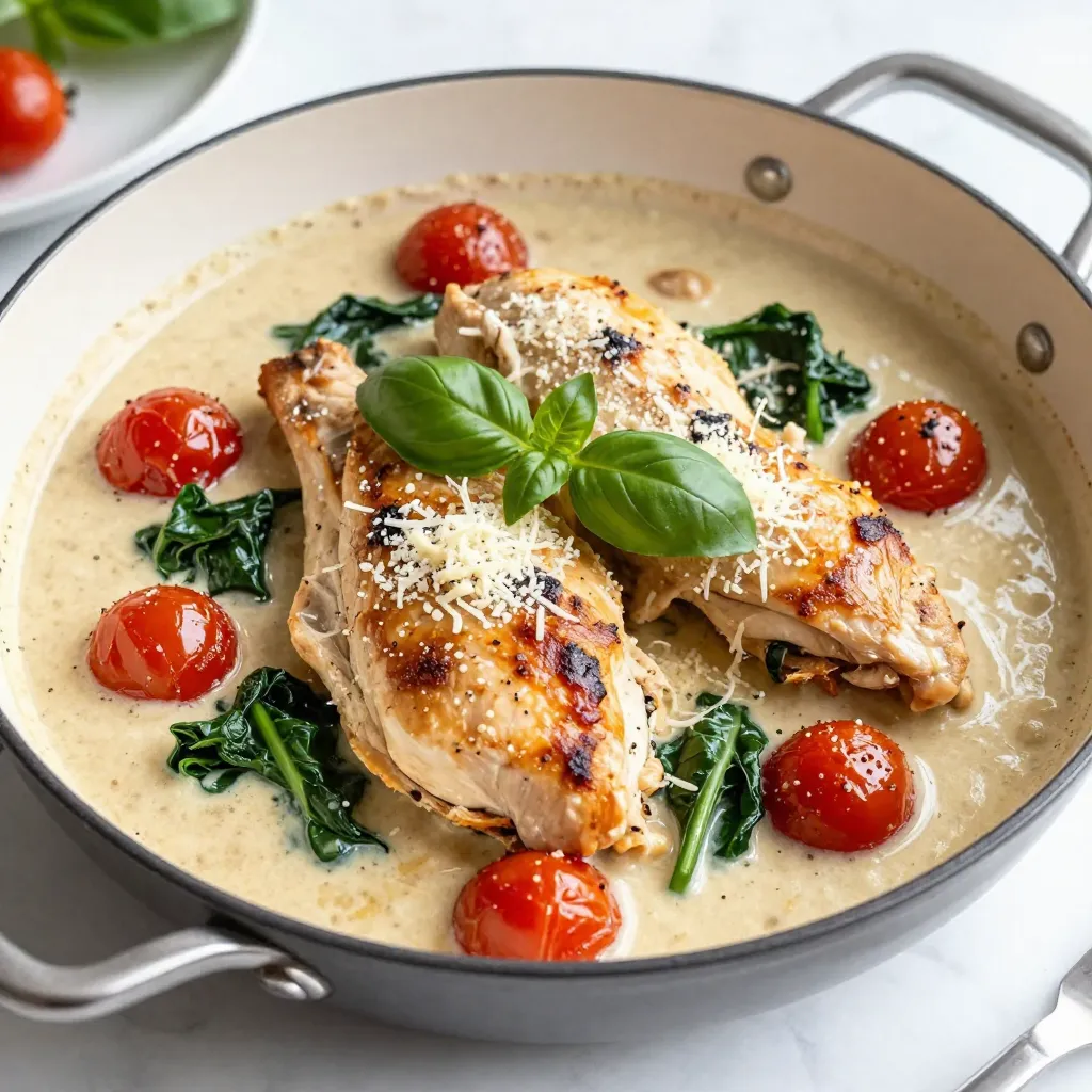 One Pot Creamy Tuscan Chicken Einfaches Rezept