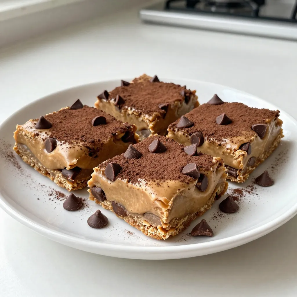 No-Bake Peanut Butter Bars Leckerer Snack Genuss
