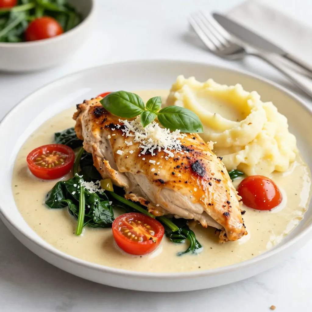 Cremiges Knoblauch-Toskanisches Hühnchen Einfach Genießen