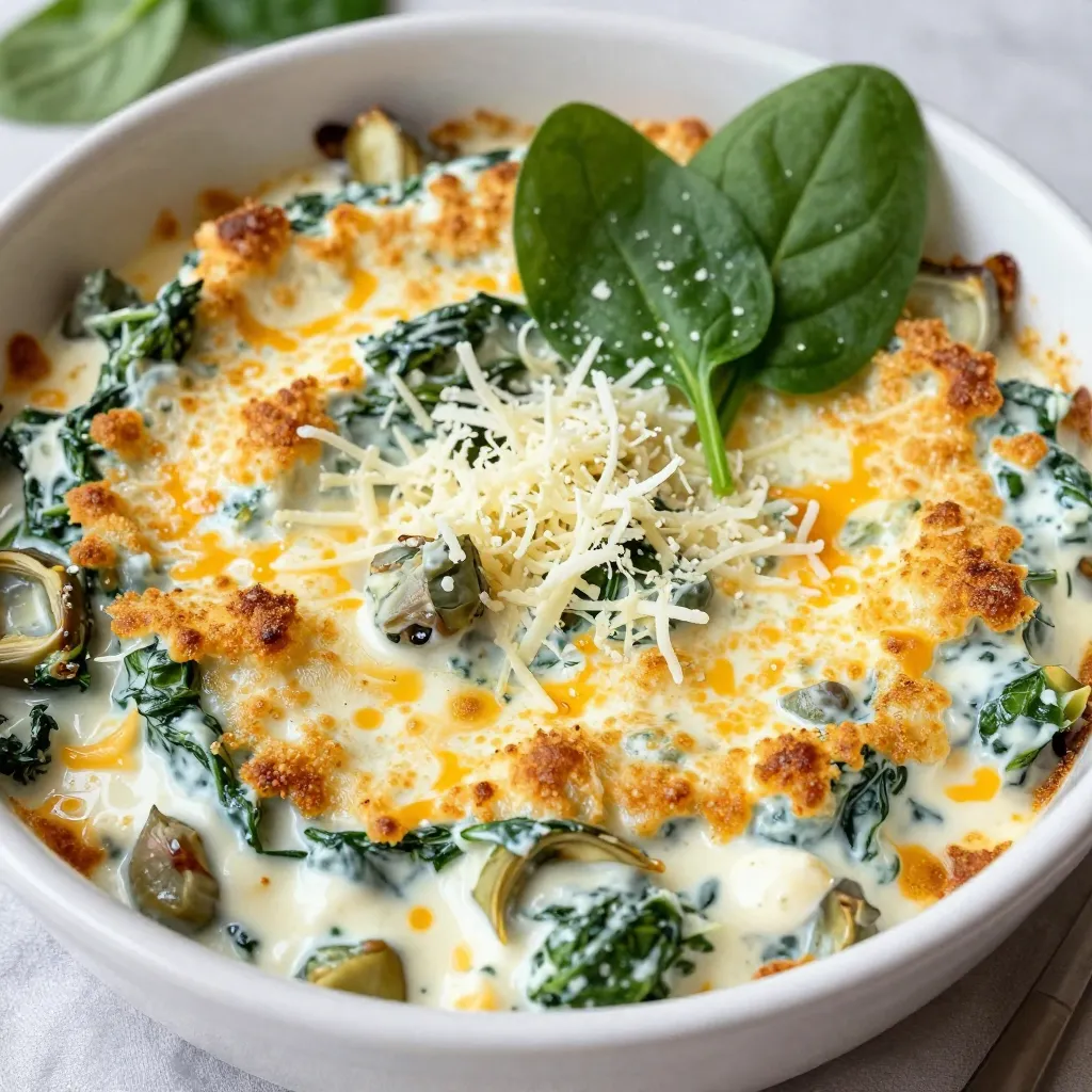Cheesy Spinach Artichoke Dip Einfaches Rezept