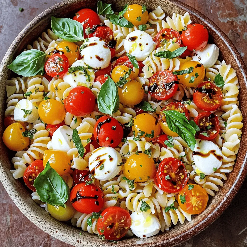 Einfache Caprese Pasta Salad Frisch und Schnelligkeit